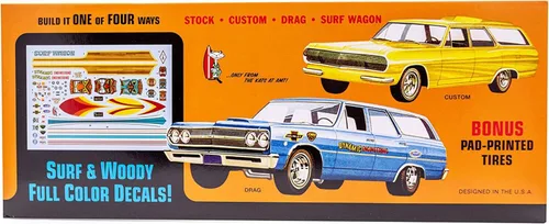 Miniatura 2 de AMT 1965 Chevelle Surf Wagon 1:25 Kit de modelo a escala 1:25