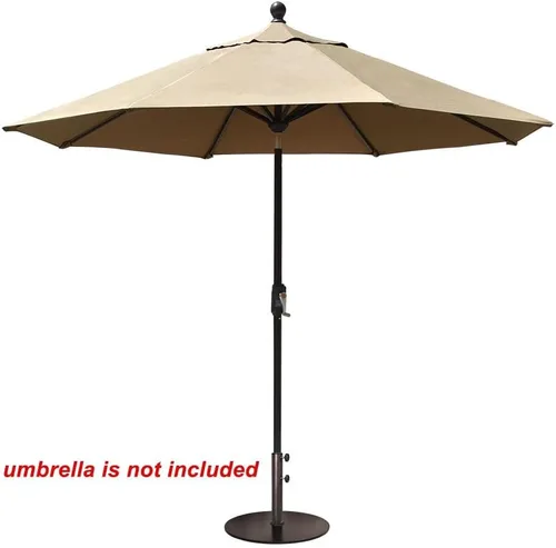 Miniatura 5 de EliteShade USA - Base redonda resistente para sombrilla de hasta 140 libras, con placa de acero para patio al aire libre, jardín o mesa de patio