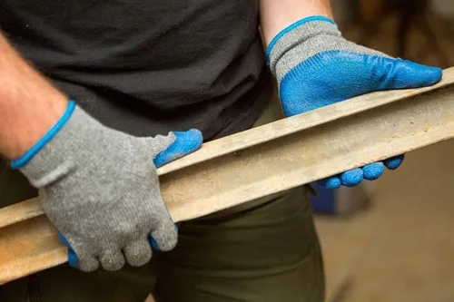 Miniatura 6 de G & F Products G & F - Guantes de trabajo con revestimiento de látex de goma para construcción, azul, patrón arrugado, para hombre