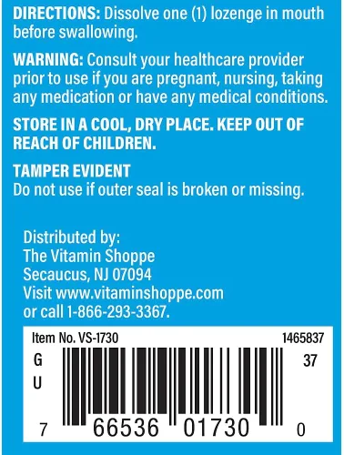 Miniatura 3 de The Vitamin Shoppe Vitamina B12 1,000MCG - Producción de energía, sistema nervioso y apoyo de glóbulos rojos, vitamina B diaria