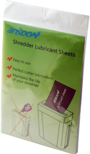 Miniatura 6 de Paquete de 18 hojas lubricantes para trituradoras de papel, trituradora de papel, hoja de limpieza y afilado de aceite para trituradoras de papel