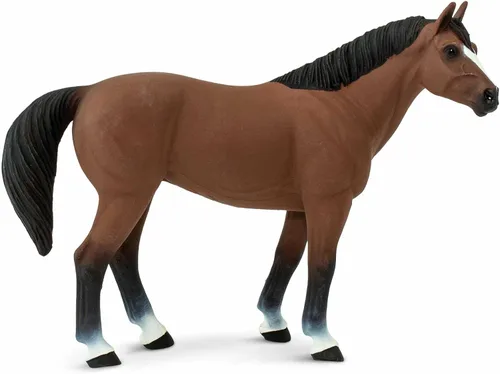 Miniatura 4 de Safari Ltd. American Quarter Horse Gelding Figurine - Figura de modelo realista de 5 pulgadas, juguete educativo para niños, niñas y niños a partir