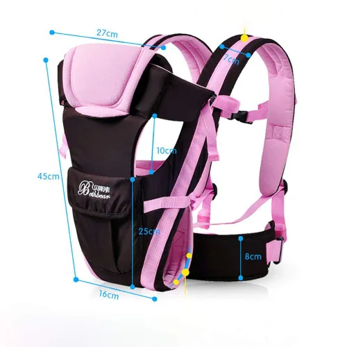 Miniatura 8 de Portabebés suave, ergonómico 4 en 1 convertible cabestrillo delantero y trasero boca abajo y boca fuera para recién nacidos y bebés mayores