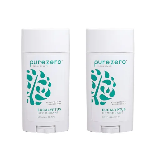 Purezero EUCALYPTUS Desodorante | Sin aluminio ni parabenos con bicarbonato de sodio y protección contra olores las 24 horas | Para mujeres y