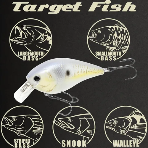Miniatura 5 de LUCKY CRAFT LC 1.5 Silent Squarebill Crankbait Fishing Lure, 2-3/8", Bass Fishing Lures for Freshwater, Hard Crankbait with Treble Fishing Hooks