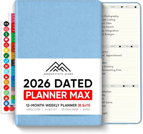 Miniatura 19 de Sin fecha, Agenda 2026, 8.5" x 11" - La Agenda de Productividad #1 para Lograr Tus Objetivos 2026 - Agenda 2026-2027 por PRODUCTIVITY STORE