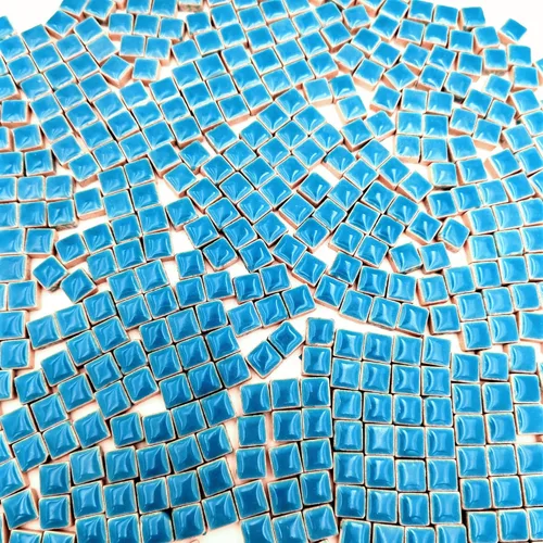 Miniatura 3 de 500 PCS / 1.1 LB Azulejos de Mosaico Cuadrados de Cerámica, 0.4 x 0.4 pulgadas Hechos a Mano para Hacer Micro Mosaicos Creativos para Arte