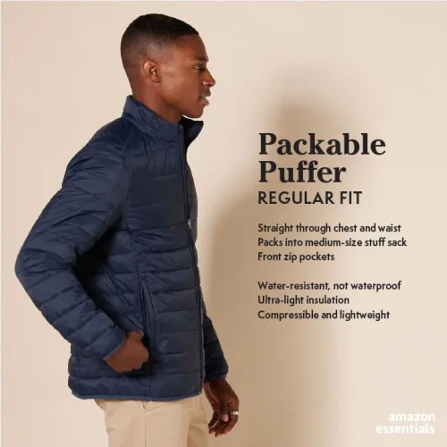 Miniatura 2 de Amazon Essentials Chaqueta acolchada ligera y resistente al agua para hombre (disponible en tallas grandes y altas)