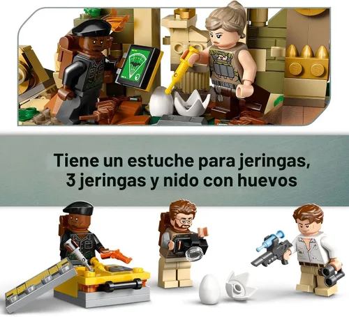 Miniatura 4 de LEGO Jurassic World Spinosaurus & Quetzalcoatlus Air Mission - Juguete de dinosaurio para niños - Juguete de construcción de simulación con figuras