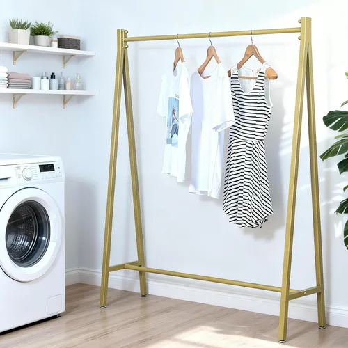 Miniatura 2 de Percheros de ropa de hierro urbano, 59 pulgadas, percheros comerciales para colgar ropa, perchero de metal moderno, estante de exhibición minorista
