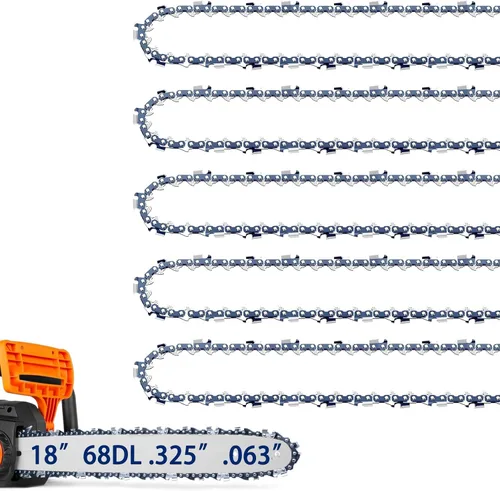 Miniatura 19 de Paquete de 5 cadenas de motosierra de 12 pulgadas, 45 eslabones de transmisión, paso LP de 3/8", calibre de 0.050", compatible con ECHO CS-271T