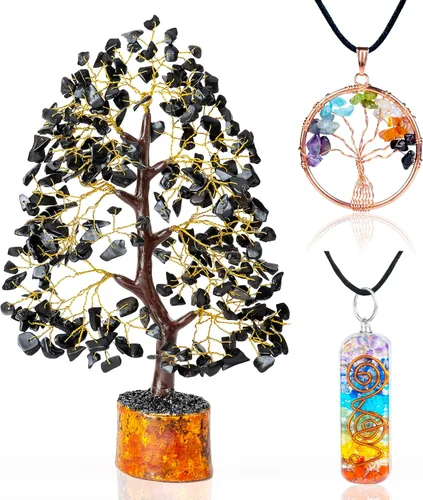 Miniatura 9 de BEZAVO Árbol de la vida de los siete chakras, hecho a mano, piedra preciosa de cristal curativo para energía positiva, equilibrio espiritual