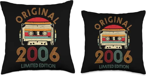 Miniatura 3 de Retro Limited Edition 2006 Cassette Tape 20th Birthday Throw Pillow