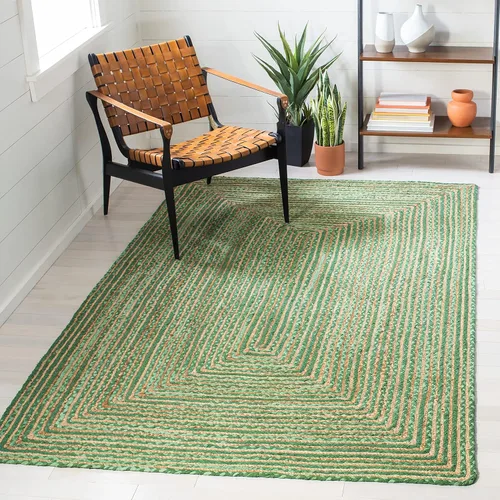 Miniatura 29 de SAFAVIEH Alfombra 8x10 - Colección Cape Cod - Grande - Beige y Multi, Jute y Algodón Hecho a Mano, Diseño Trenzado Tejido (CAP202B)