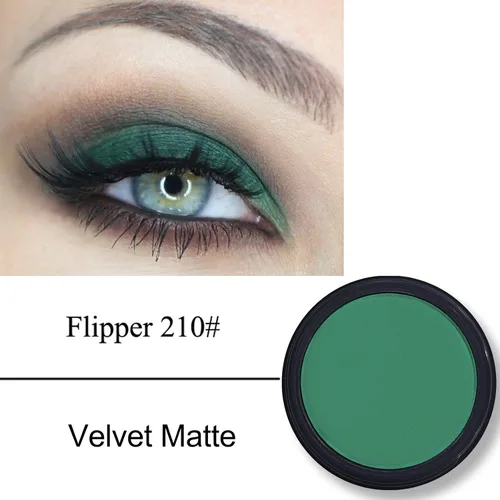 Miniatura 2 de Erinde Paleta de sombra de ojos verde mate, polvo de sombra de ojos de alta pigmentación, larga duración, ultra mezclable, color intenso 210 Flipper