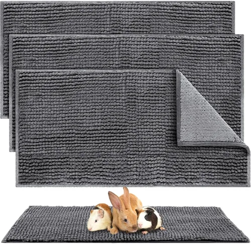 Amylove 4 piezas de forro polar lavables para jaula de cobayas, mascotas, perros, gatos, ropa de cama de entrenamiento para animales pequeños,