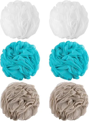 Miniatura 8 de Tbestmax 4 esponjas de baño de malla, exfoliantes, para todo el cuerpo, para la ducha, 60g/unidad - 4