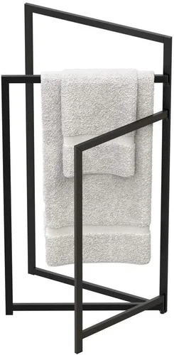 Miniatura 5 de Gatco Toallero independiente 1520MX para toallas de baño, diseño moderno de brazo abierto (acabado negro mate)