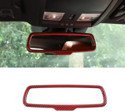 Miniatura 9 de RAZPOY Cubierta de espejo retrovisor interior para Dodge Challenger 2015-2024 y Charger Durango 2011-2024 y Ram 2010-2017, fibra de carbono