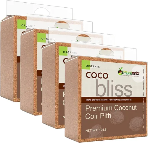 Miniatura 10 de Astillas de coco orgánico para plantas (4.5 kg) - Astillas de fibra de coco - Astillas de cáscara de coco para tierra de macetas, tierra de jardín
