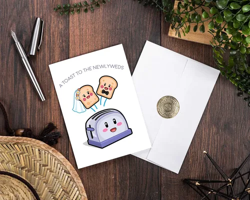 Miniatura 6 de GIFTING GIGGLES Divertida tarjeta de boda para pareja Recién casados Tarjeta de matrimonio para pareja Regalo de felicitación del día