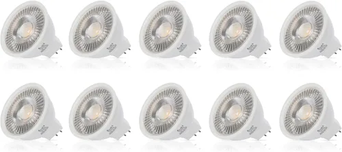 Miniatura 12 de Simba Lighting Bombilla LED MR16 de 3.5 W 12 V (paquete de 10) Repuesto de foco halógeno de 20 W para paisaje, acento, rieles de luz, lámparas