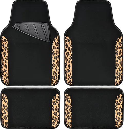 Miniatura 12 de CAR PASS - Juego de tapetes impermeables universales para vehículo, SUV, camioneta, sedán o camión, juego de 4 tapetes y refuerzo para talón, beige
