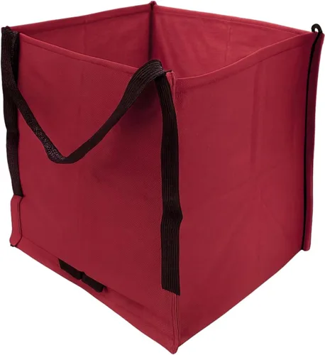 DURASACK Bolsa de Almacenamiento Resistente de 22 Galones Tejida de Polipropileno, Diseño Autoportante Reutilizable, Soporta hasta 500 Libras, Rojo