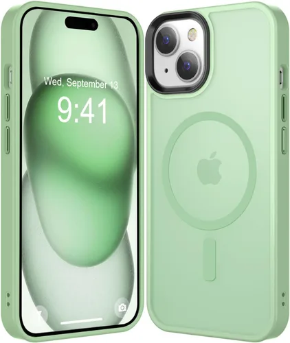 Miniatura 15 de Fuerte magnético para iPhone 11, compatible con Magsafe, [resistente a caídas de 13 pies] Funda trasera translúcida mate con sensación de piel