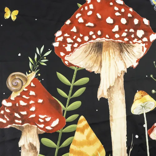 Miniatura 7 de HVEST Tapiz de hongos para colgar en la pared, tapiz bohemio de plantas y mariposas, noche con fase lunar y estrella, decoración de pared