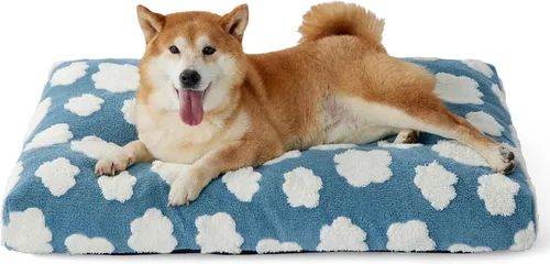 Miniatura 8 de LE SURE - Cama pequeña para perro con espuma triturada gruesa, cama para interiores con funda afelpada extraíble y base antideslizante, verde