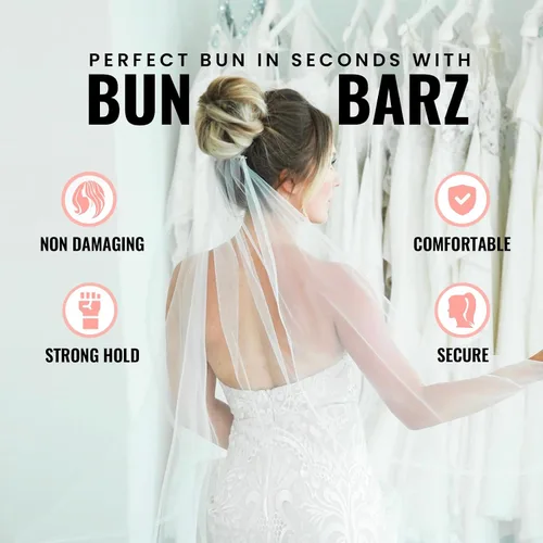 Miniatura 4 de 2 BUN BARZ by PONY-O - Máquina para hacer bollos flexible patentada para cabello fino y fino, herramienta fácil de moño para el cabello, alternativa