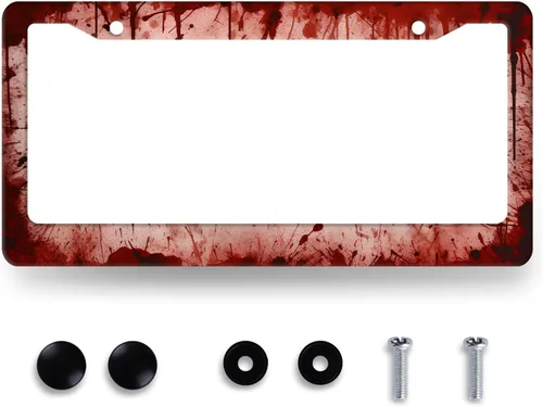 Miniatura 18 de Marco de matrícula de la bandera estadounidense, divertido soporte para placa de matrícula delantera y trasera, de acero inoxidable, para hombres