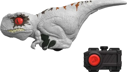 Miniatura 7 de Mattel Jurassic World Dominion - Juguete de dinosaurio sin enjaular, con movimiento y sonido controlados por clicker, rastreador de clics