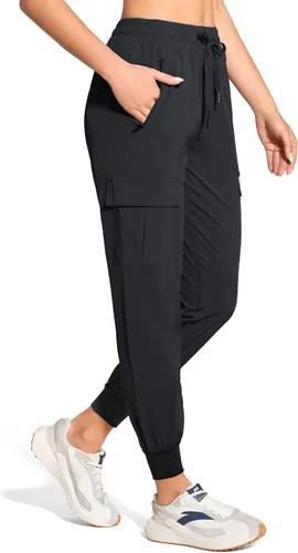 ZUTY Pantalones cargo para mujer, de 27 pulgadas, pantalones deportivos de secado rápido, ligeros, resistentes al agua, pantalones deportivos de