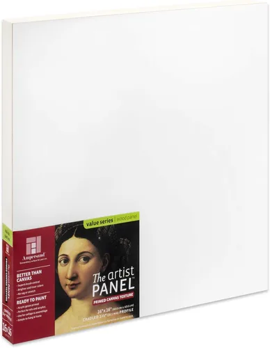 Miniatura 37 de Ampersand Art Supply Panel de pintura de arte de madera Gesso: textura de lienzo, cuna de 3/4 pulgadas, 12 x 16 pulgadas