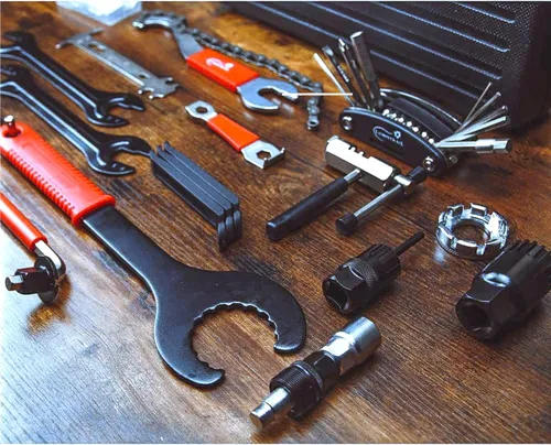 Miniatura 2 de Lumintrail Kit de herramientas de reparación de bicicletas de 38 piezas, kit completo profesional de mantenimiento de bicicletas de montaña, Kit
