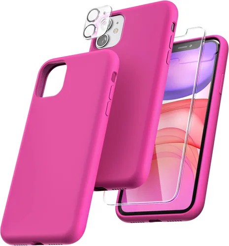 Miniatura 9 de TOCOL Funda delgada de silicona para iPhone 13 de 6.1 pulgadas, ajuste preciso, antideslizante, protección contra caídas, verde alpino