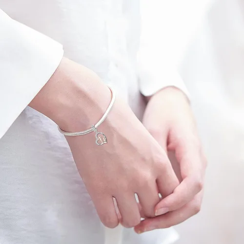 Miniatura 50 de PROESS Dije para padre, madre e hija, pulsera de plata de ley para pulseras, regalos de cumpleaños, día de San Valentín, para hija, madre, amante
