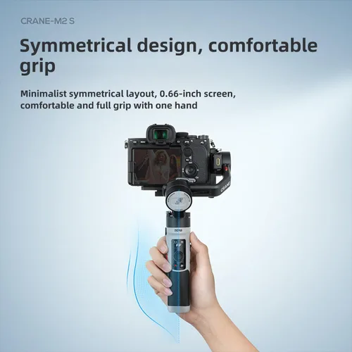 Miniatura 5 de Zhiyun Crane M2S Combo Gimbal Estabilizador para cámaras, luz de llenado integrada, control Bluetooth, disparo vertical, compatible con cámaras sin
