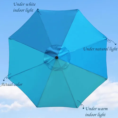 Miniatura 2 de Blissun - Sombrilla de aluminio para patio al aire libre de 9 pies, sombrilla de mesa para exteriores, sombrilla de jardín, sombrilla de mercado