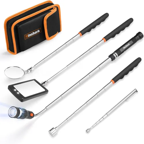 Miniatura 8 de Regalo del día del padre para marido papá, regalos para hombres, herramientas magnéticas extensibles, telescópicas, regalo del día del padre de Rojo
