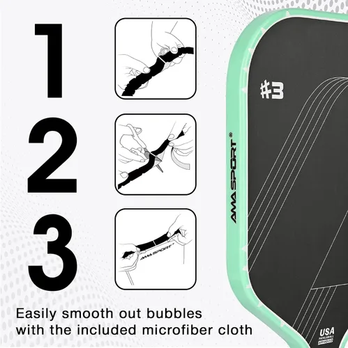 Miniatura 124 de PICKLETECH Cinta de protección de pala de pickleball – Protector de borde de cabeza de paleta – Cinta de protección de borde de raqueta ajuste gris