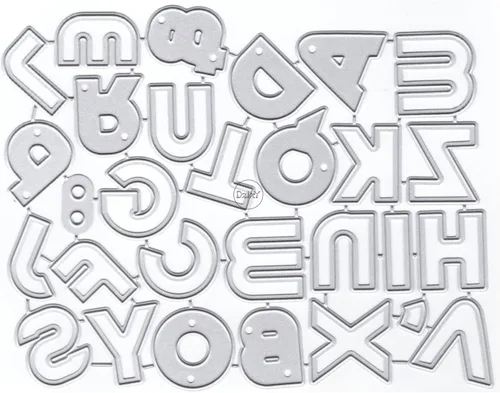 Miniatura 4 de DzIxY Troqueles de corte de metal con número de letras inglesas para hacer tarjetas, troquelados, troquelados, álbumes de recortes, plantillas