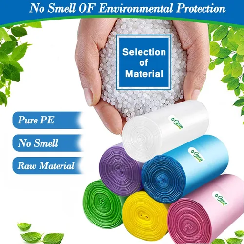 Miniatura 2 de Bolsas de basura pequeñas Multicolr de 2.6 galones, 350 unidades, bolsas de basura fuertes, mini bolsas de basura para baño, bolsas de plástico