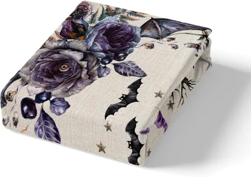Miniatura 5 de Manfei Juego de funda de edredón de Halloween, tamaño individual, funda de edredón de flamenco rosa con 1 funda de almohada, juego de ropa de cama