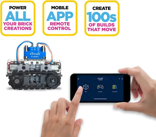 Miniatura 4 de Circuit Cubes Bluetooth Upgrade+ Kit de construcción de juguete electrónico compatible con la mayoría de bloques de construcción STEM Toy Learning
