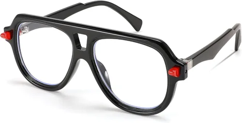 FEISEDY Gafas de aviador con montura para mujeres y hombres, con bloqueo de luz azul, antideslumbrantes, B0039