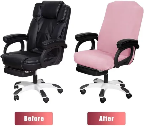 Miniatura 7 de SARAFLORA Paquete de 2 fundas para silla de oficina, funda elástica para silla de escritorio, funda extraíble para silla de computadora para silla