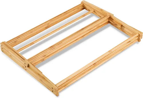 Miniatura 4 de Bartnelli Rejilla de Secado de Ropa de Bambú para Ropa, Secador de Ropa de Madera, Extremadamente Estable, Resistente, Plegable, Ahorra Espacio